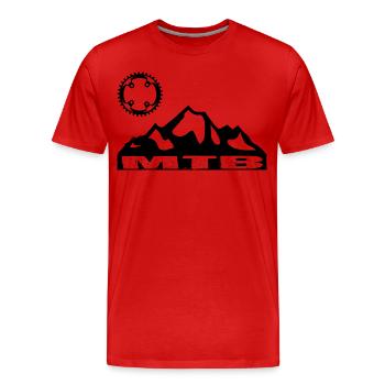 MTB-Bike - Männer Premium Bio T-Shirt - Rot - Vorne - Damien (186cm)