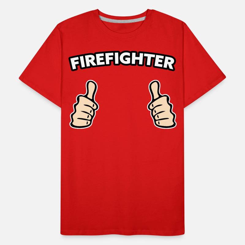 Idée cadeau de la profession de pompier pompier T-shirt bio Premium Homme