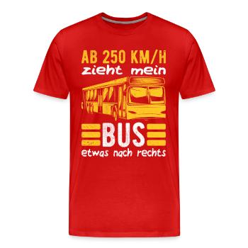 Busfahrer Busfahrerin Bus lustig Linienbusfahrer - Männer Premium Bio T-Shirt - Rot - Vorne - Damien (186cm)