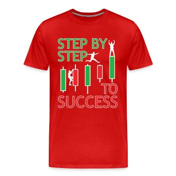 Trade DayTrader Trader Forex Trading Stock Trading - Men's Premium Organic T-Shirt - red - Front - Damien (186cm)