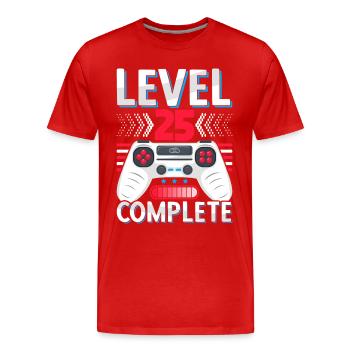 25 Cadeau d’anniversaire de mariage Homme Femme Mari Femme - T-shirt bio Premium Homme - rouge - Devant - Damien (186cm)