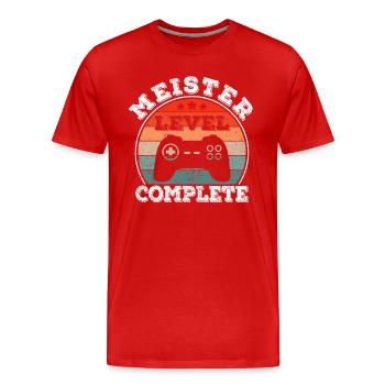 Meister bestanden Meisterbrief Meisterprüfung - Männer Premium Bio T-Shirt - Rot - Vorne - Damien (186cm)