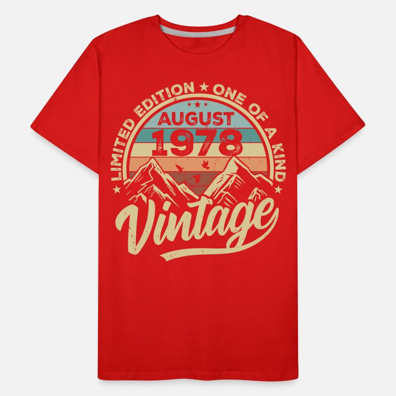 Geburtstag August 1978 Geburtstagsgeschenk August Männer Premium Bio T-Shirt