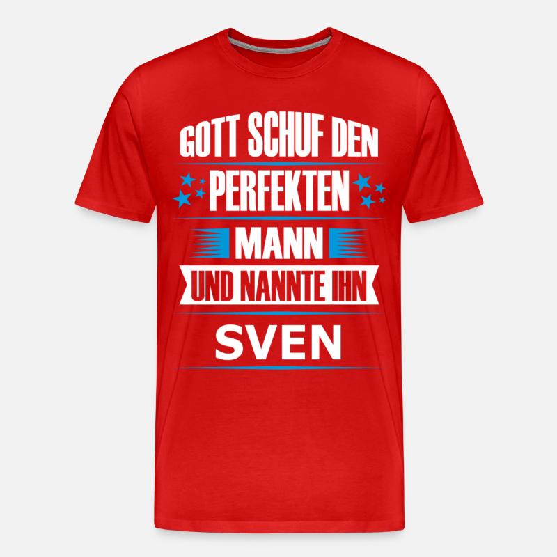 SVEN - Männer Premium Bio T-Shirt - Rot