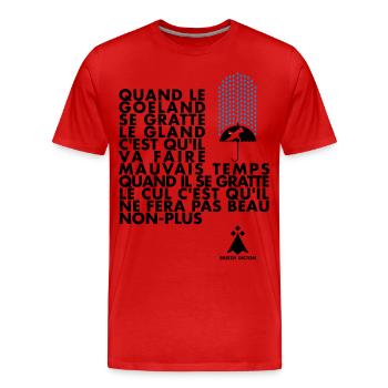 BREIZH GOELAND - Männer Premium Bio T-Shirt - Rot - Vorne - Damien (186cm)