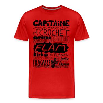 Capitaine - T-shirt bio Premium Homme - rouge - Devant - Damien (186cm)
