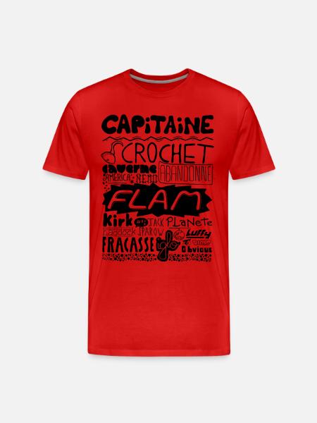 Capitaine - T-shirt bio Premium Homme - rouge