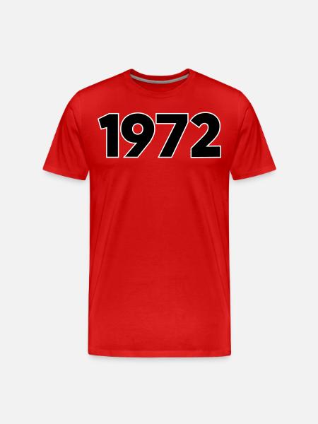 1972 Year of birth - Men's Premium Organic T-Shirt - red