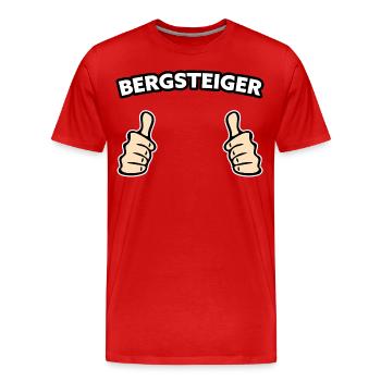 Bergsteiger Berge Geschenkidee - Männer Premium Bio T-Shirt - Rot - Vorne - Damien (186cm)