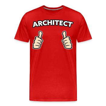 Architekt Architektur Geschenkidee - Männer Premium Bio T-Shirt - Rot - Vorne - Damien (186cm)