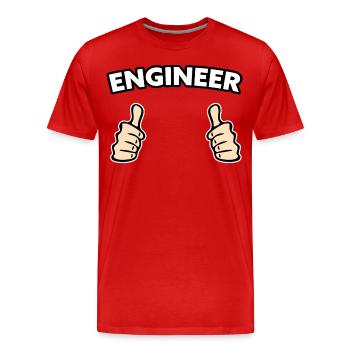 Ingenieur Beruf Geschenkidee - Männer Premium Bio T-Shirt - Rot - Vorne - Damien (186cm)