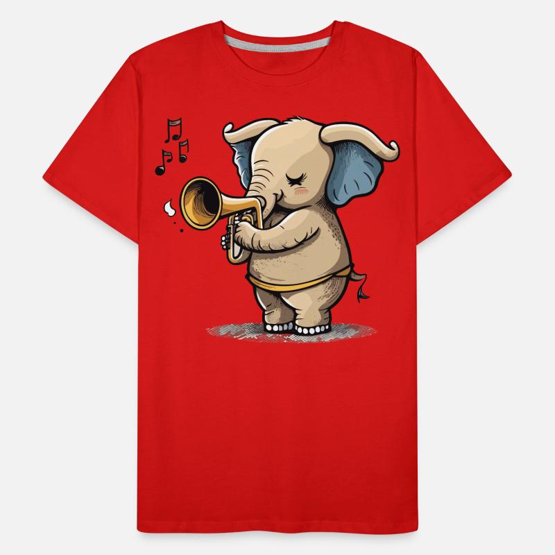 Trompete Elefant Männer Premium Bio T-Shirt