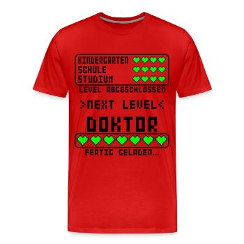 Doktor Dr. Bestandenen Arztprüfung Doktorprüfung - Männer Premium Bio T-Shirt - Rot - Vorne - Damien (186cm)