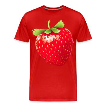 Erdbeere Erdbeeren für einen Erdbeer Liebhaber - Männer Premium Bio T-Shirt - Rot - Vorne - Damien (186cm)