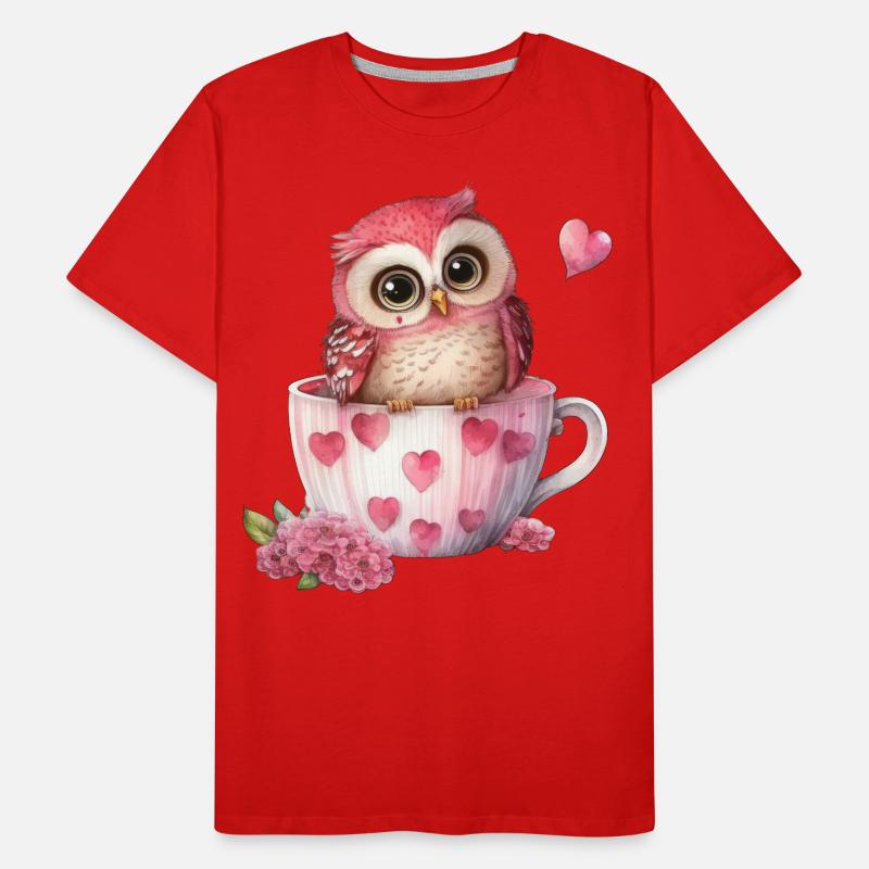 Eule Eulen Männer Premium Bio T-Shirt