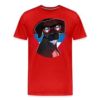 Antigua and Barbuda - Men's Premium Organic T-Shirt - red - Front - Damien (186cm)