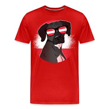 Autriche - T-shirt bio Premium Homme - rouge - Devant - Damien (186cm)