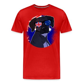 Australien - Männer Premium Bio T-Shirt - Rot - Vorne - Damien (186cm)