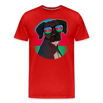 Azerbaijan - Men's Premium Organic T-Shirt - red - Front - Damien (186cm)