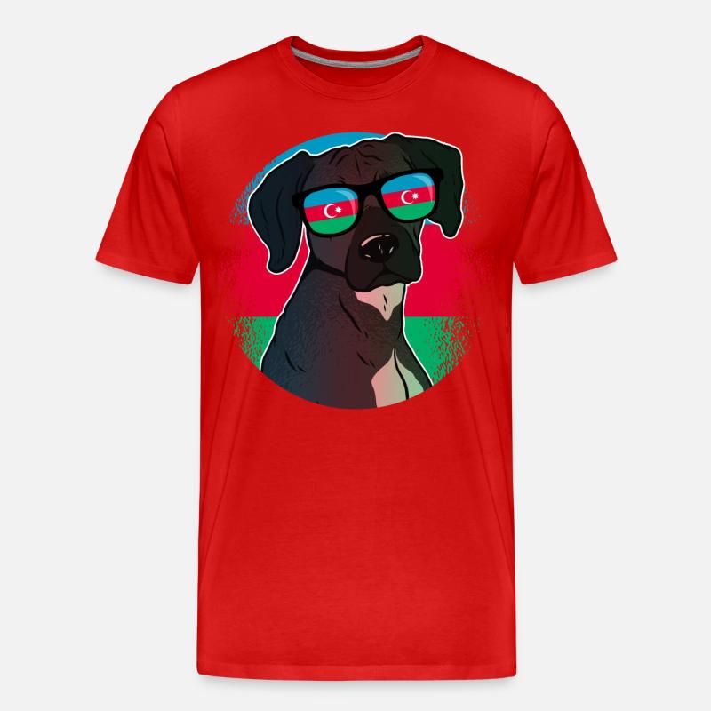 Aserbaidschan - Männer Premium Bio T-Shirt - Rot