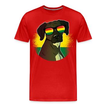 Bolivie - T-shirt bio Premium Homme - rouge - Devant - Damien (186cm)