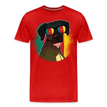 Cameroon - Men's Premium Organic T-Shirt - red - Front - Damien (186cm)