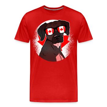 Kanada - Männer Premium Bio T-Shirt - Rot - Vorne - Damien (186cm)