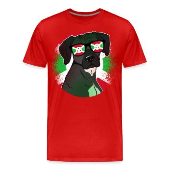 Burundi - Männer Premium Bio T-Shirt - Rot - Vorne - Damien (186cm)