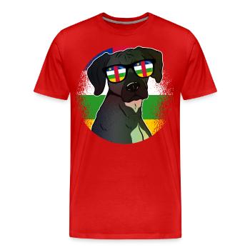République Centrafricaine - T-shirt bio Premium Homme - rouge - Devant - Damien (186cm)