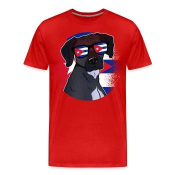 Kuba - Männer Premium Bio T-Shirt - Rot - Vorne - Damien (186cm)