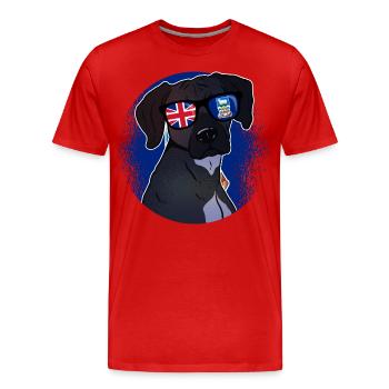 Falkland Islands - Men's Premium Organic T-Shirt - red - Front - Damien (186cm)