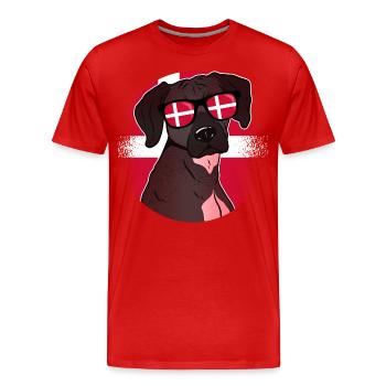 Denmark - Men's Premium Organic T-Shirt - red - Front - Damien (186cm)