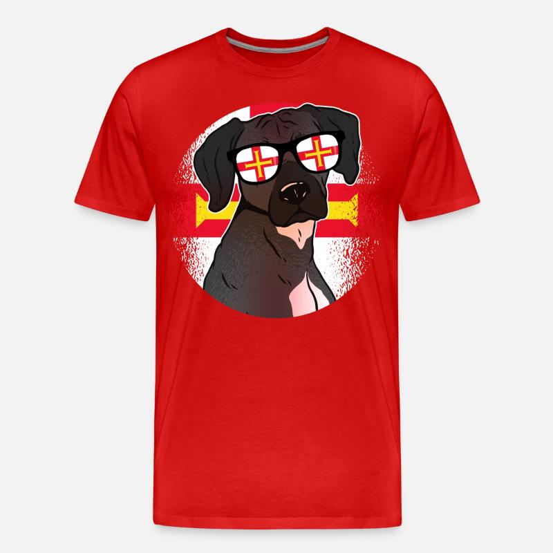 Guernsey - Männer Premium Bio T-Shirt - Rot