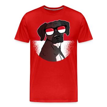 Indonesia - Men's Premium Organic T-Shirt - red - Front - Damien (186cm)