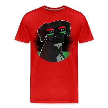 Libyen - Männer Premium Bio T-Shirt - Rot - Vorne - Damien (186cm)