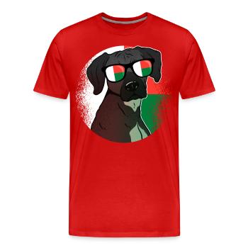 Madagascar - Men's Premium Organic T-Shirt - red - Front - Damien (186cm)