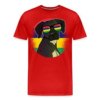 Mauritius - Men's Premium Organic T-Shirt - red - Front - Damien (186cm)