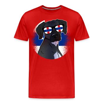 Netherlands Antilles - Men's Premium Organic T-Shirt - red - Front - Damien (186cm)
