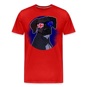 Nouvelle Zélande - T-shirt bio Premium Homme - rouge - Devant - Damien (186cm)