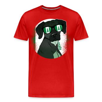 Norfolk Island - Men's Premium Organic T-Shirt - red - Front - Damien (186cm)