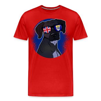 St. Helena - Männer Premium Bio T-Shirt - Rot - Vorne - Damien (186cm)