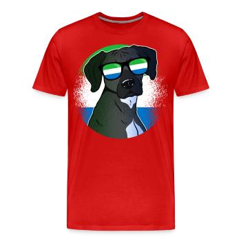 Sierra Leone - Männer Premium Bio T-Shirt - Rot - Vorne - Damien (186cm)