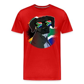 South Africa - Men's Premium Organic T-Shirt - red - Front - Damien (186cm)