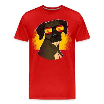Spanien - Männer Premium Bio T-Shirt - Rot - Vorne - Damien (186cm)