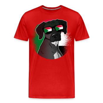 Sudan - Men's Premium Organic T-Shirt - red - Front - Damien (186cm)