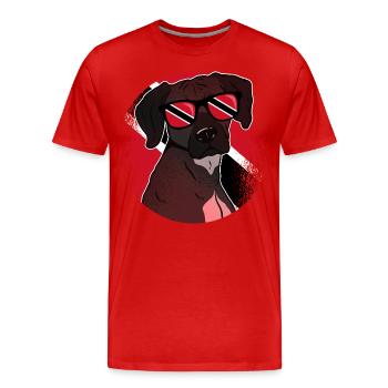 Trinité et Tobago - T-shirt bio Premium Homme - rouge - Devant - Damien (186cm)