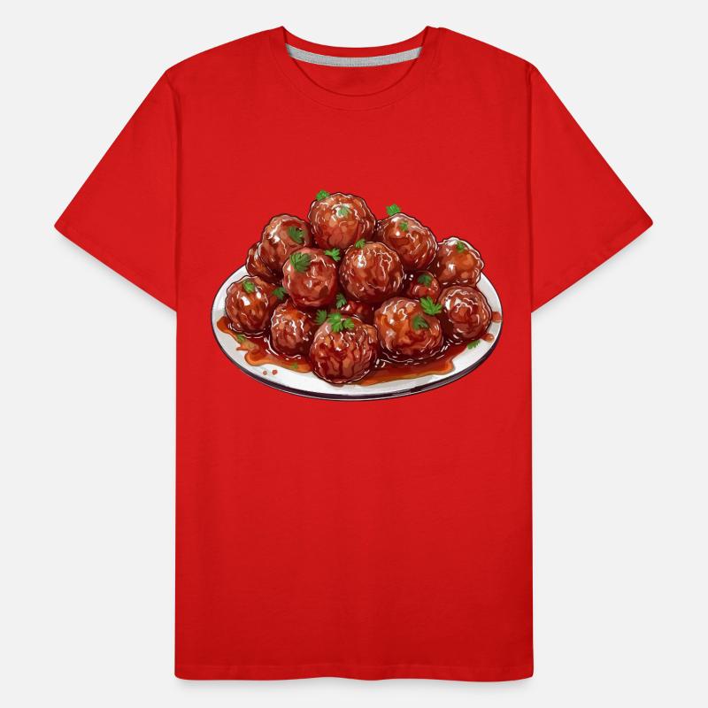 Saftige Fleischbällchen Mit Kräutern Männer Premium Bio T-Shirt