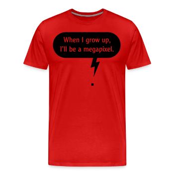 When I Grow Up, I’ll Be A Megapixel. (Pixel / B) - Männer Premium Bio T-Shirt - Rot - Vorne - Damien (186cm)