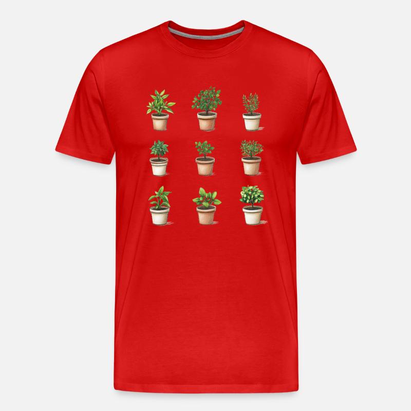 Flower Pots - Männer Premium Bio T-Shirt - undefined