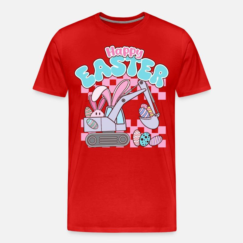 Happy Easter - Männer Premium Bio T-Shirt - Rot